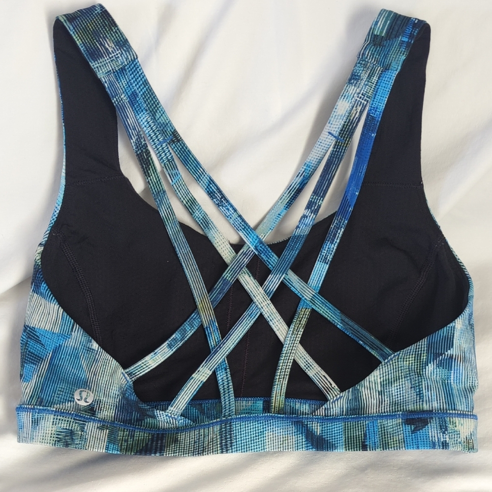 Lululemon Free To Be Serene Bra - Sun Dazed Multi Blue - Size 6